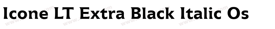 Icone LT Extra Black Italic OsF字体转换